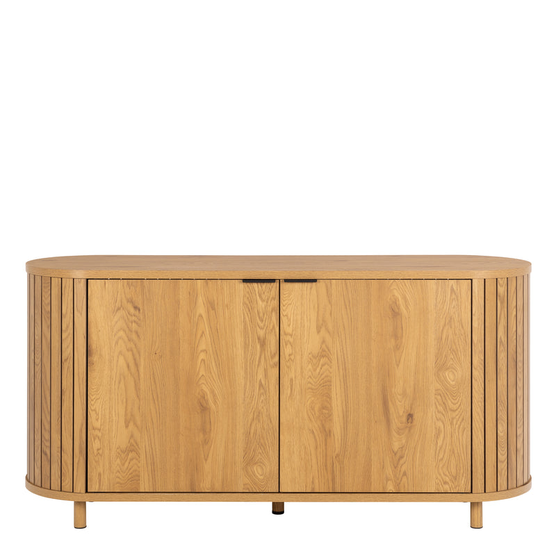 Colima 2 Door Sideboard in Oak — side angle
