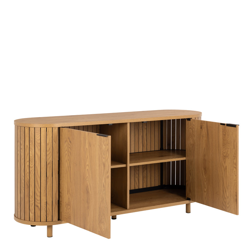 Colima 2 Door Sideboard in Oak — alternative angle