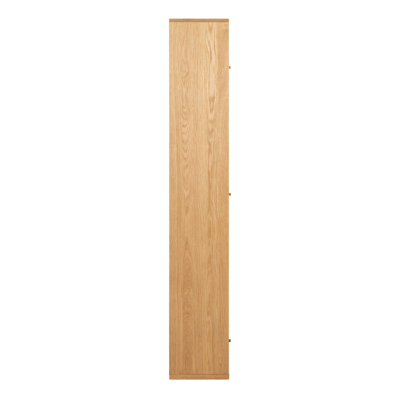 Rangoon 3 Door Bookcase in Oak — detail view