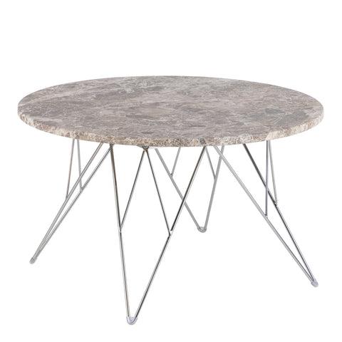 Prunus Round Coffee Table with Grey — front view
