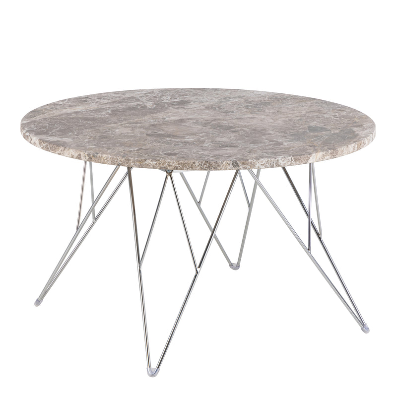 Prunus Round Coffee Table with Grey — front view