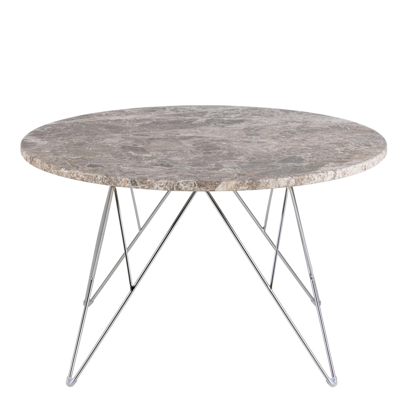 Prunus Round Coffee Table with Grey — side angle
