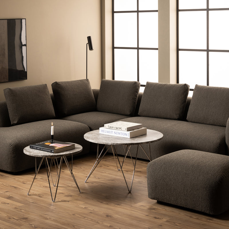 Prunus Round Coffee Table with Grey — detail view
