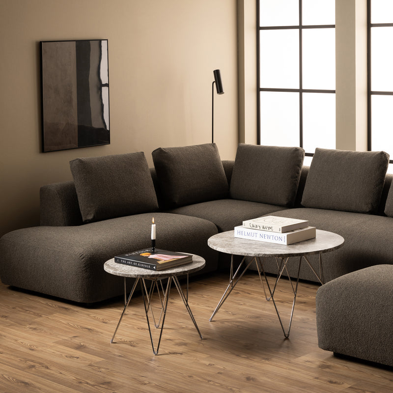 Prunus Round Side Table  with Grey — detail view