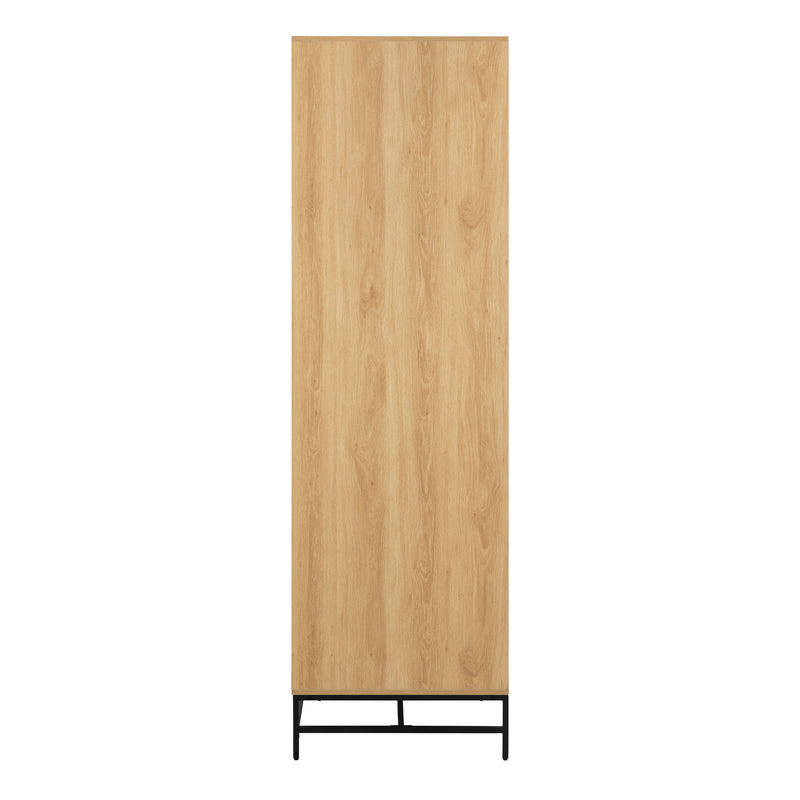 Albany Wardrobe 4 Doors in Black/Oak — detail view