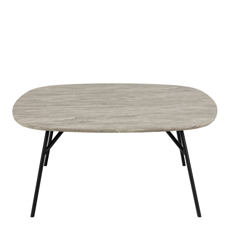 Caracas Coffee Table with Grey Marble Effect — side angle