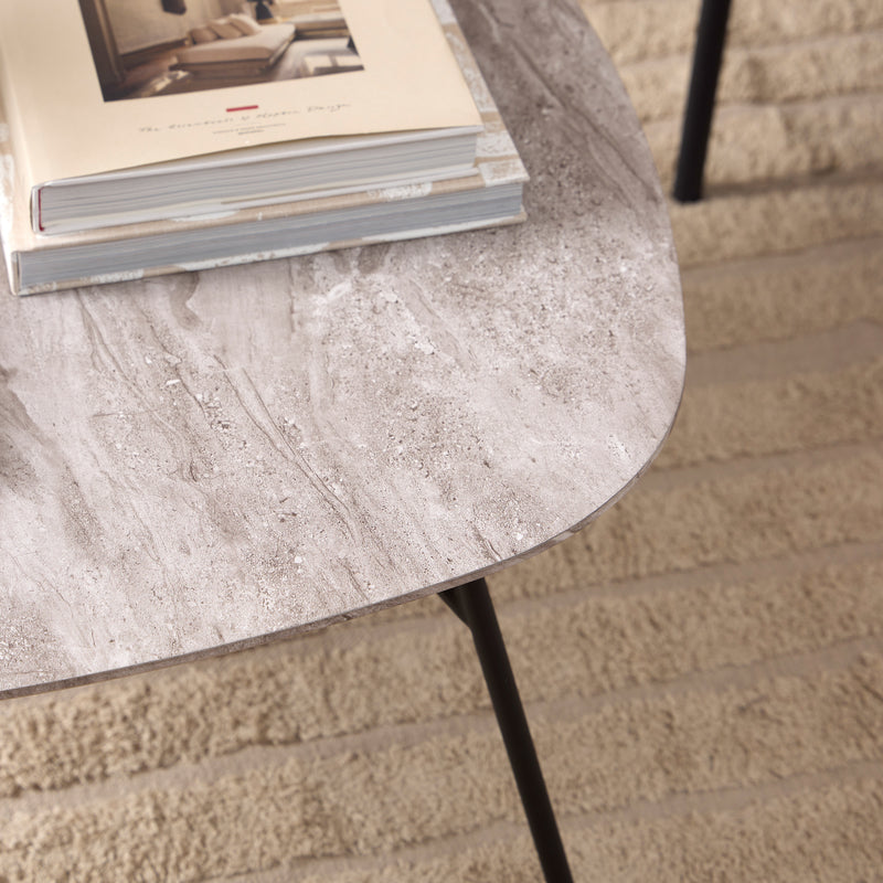 Caracas Coffee Table with Grey Marble Effect — view