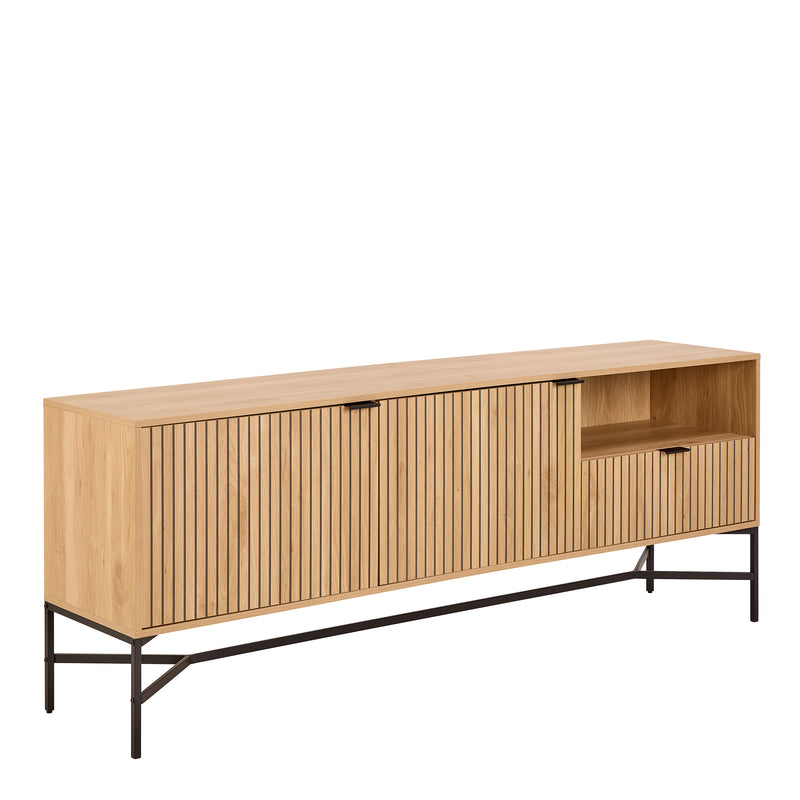 Jaipur Sideboard With 2 Doors and 2 Shelves in Oak — front view