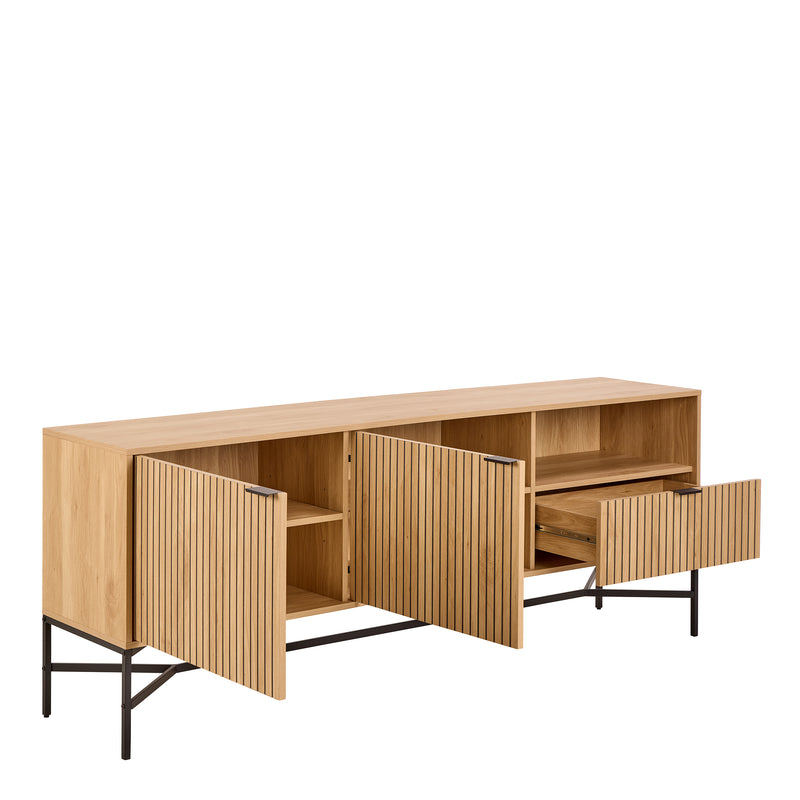 Jaipur Sideboard With 2 Doors and 2 Shelves in Oak — detail view