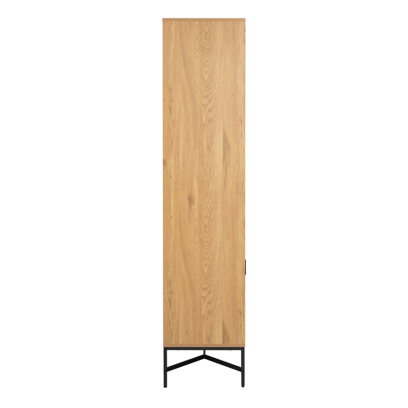 Jaipur Display Cabinet With 4 doors and 6 Shelves in Wild Oak — detail view