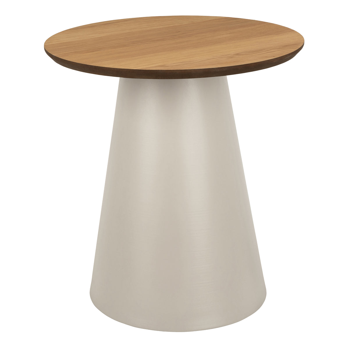 Soli Round Coffee Table in Oak/Grey 45x48cm — front view