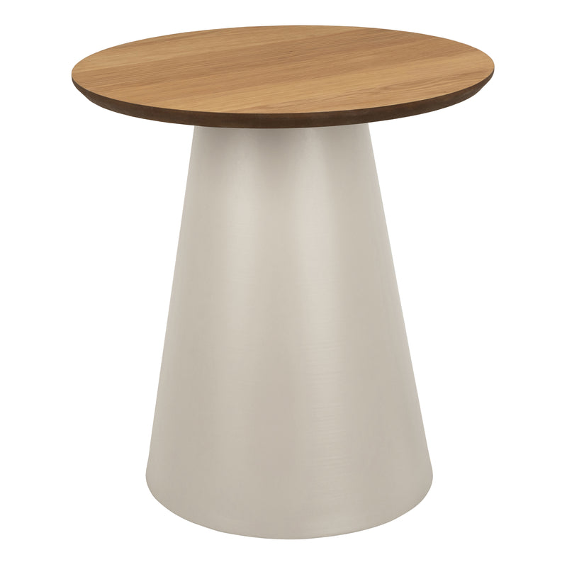 Soli Round Coffee Table in Oak/Grey 45x48cm — front view