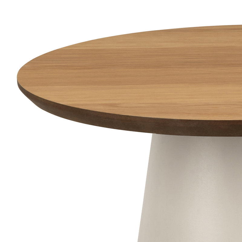 Soli Round Coffee Table in Oak/Grey 45x48cm — alternative angle