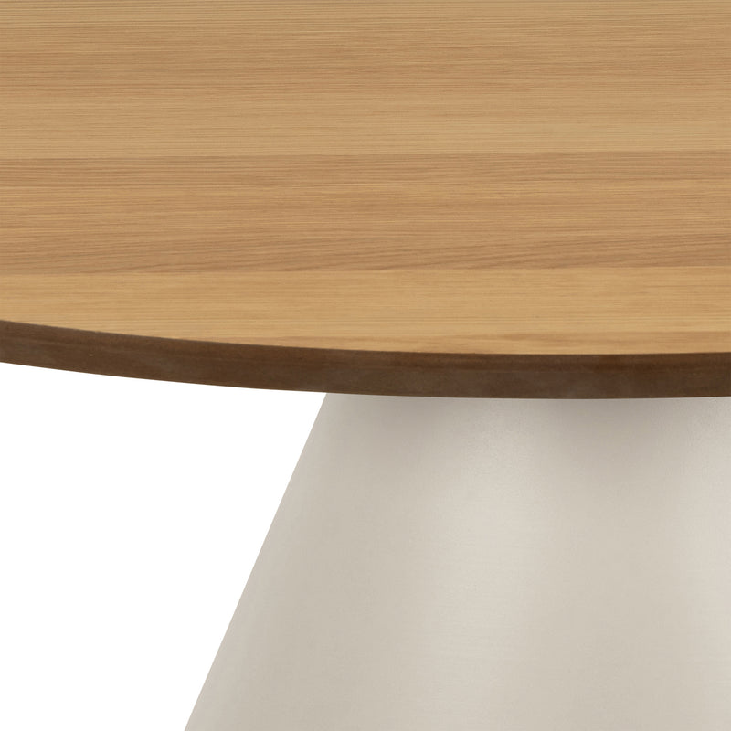 Soli Round Coffee Table in Oak/Grey 85x40cm — view