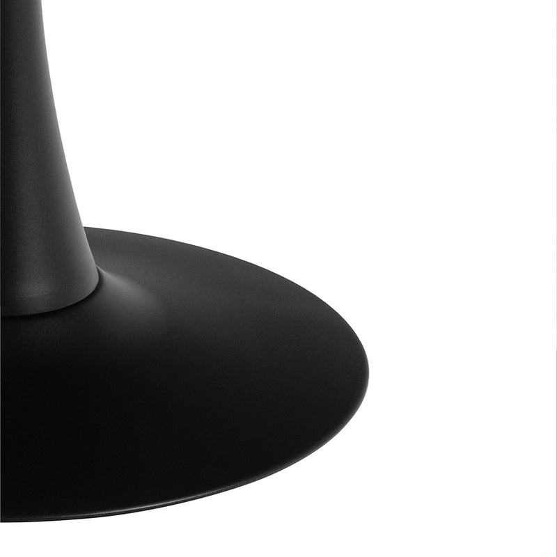 Malta Ceramic Round Dining Table Grey/Black 90x75 cm — view