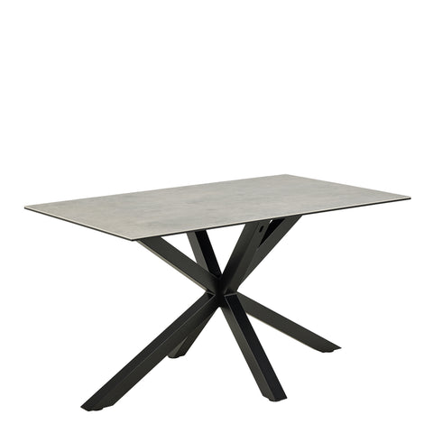 Heaven Dining Table with Ceramic Grey Top 135cm — front view