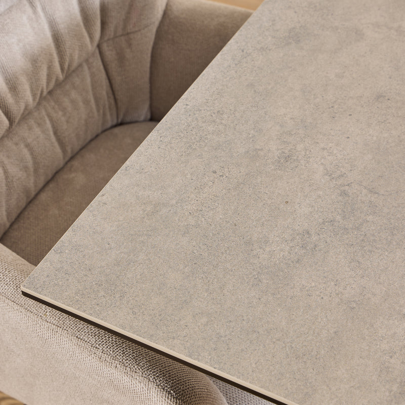 Heaven Dining Table with Ceramic Grey Top 135cm — alternative angle