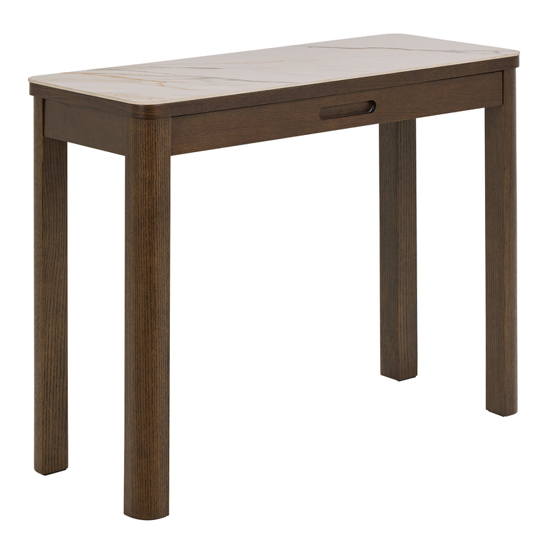 Southampton Console Table 1 Drawer in Cream Ceramic — front view