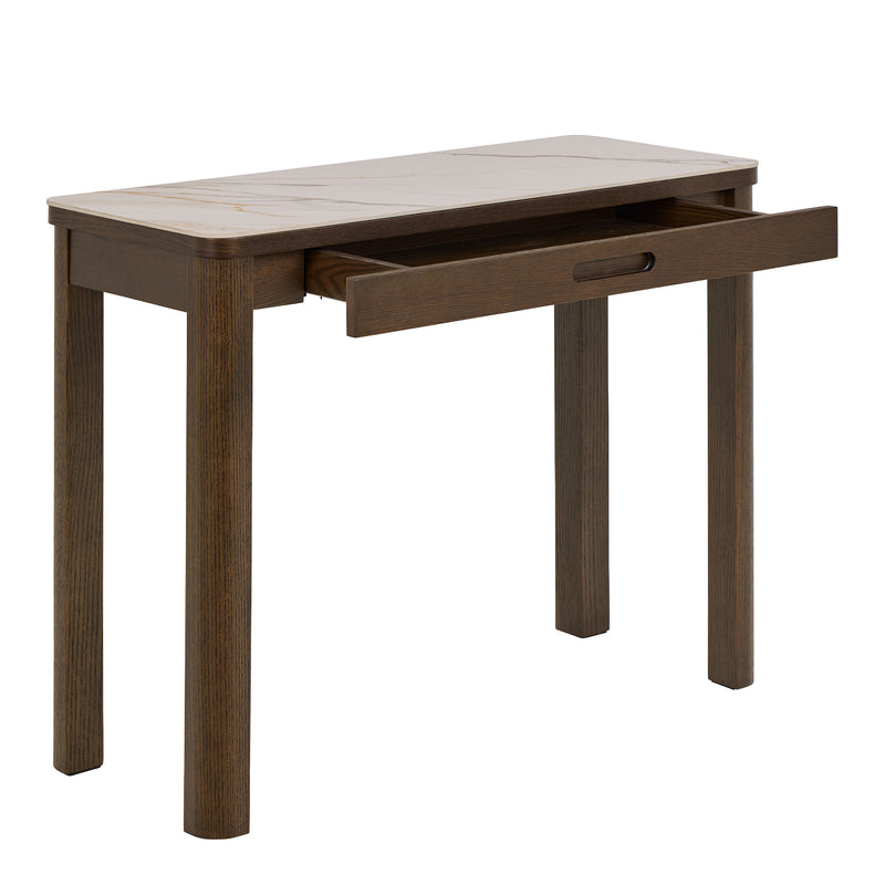 Southampton Console Table 1 Drawer in Cream Ceramic — alternative angle
