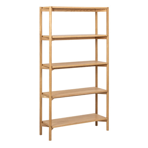 Braidwood 4 Shelf Oak Bookcase - Modern Living Room Storage