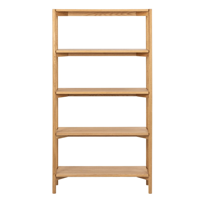 Braidwood 4 Shelf Oak Bookcase - Modern Living Room Storage
