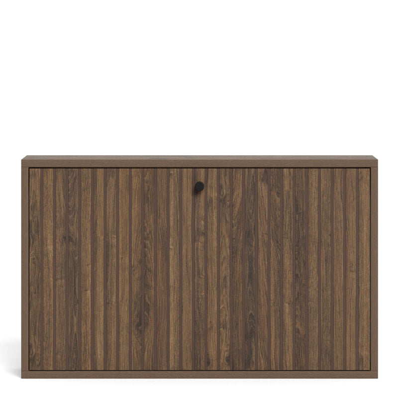 Albany Shoe Cabinet in Smoked Oak with Lamella Front