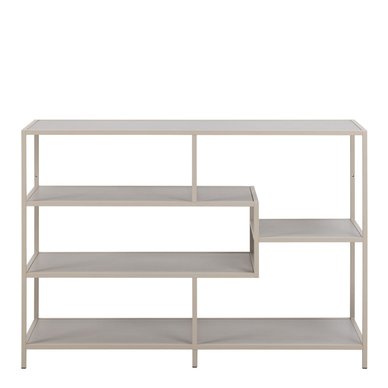 Seaford Grey Bookcase with 4 Shelves - Modern Storage