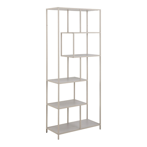 Seaford Grey Bookcase with 5 Shelves | Open Storage Display