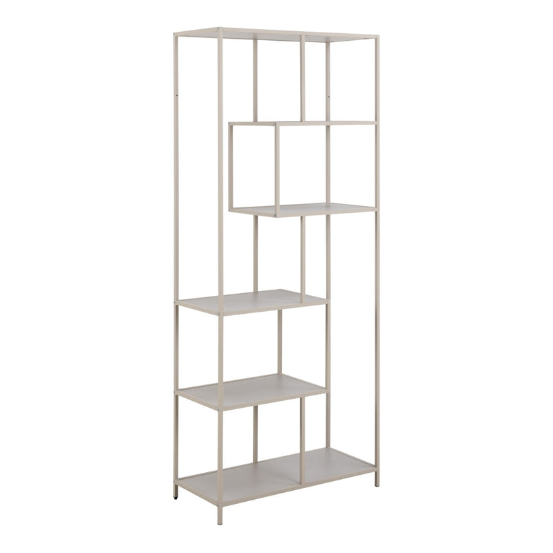 Seaford Grey Bookcase with 5 Shelves | Open Storage Display