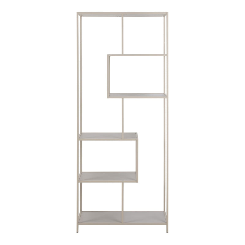 Seaford Grey Bookcase with 5 Shelves | Open Storage Display