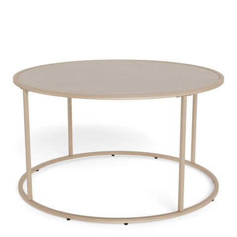 Seaford Round Coffee Table in Grey - Modern Living Room