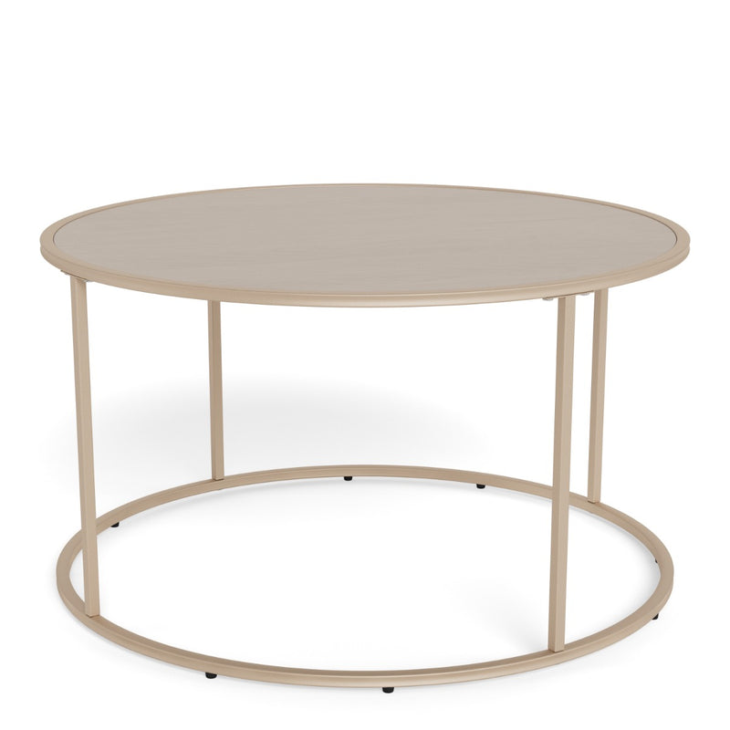 Seaford Round Coffee Table in Grey - Modern Living Room