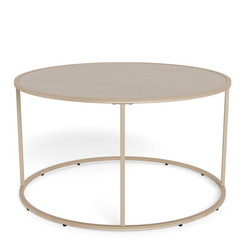 Seaford Round Coffee Table in Grey - Modern Living Room