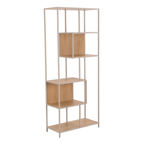 Seaford 5 Shelf Bookcase in Oak & Grey