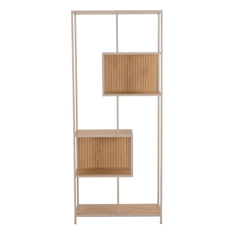 Seaford 5 Shelf Bookcase in Oak & Grey