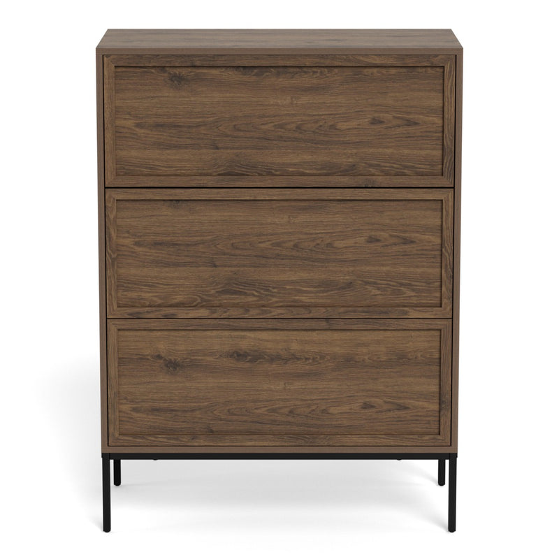 Palmdale 3 Drawer Chest - Smoked Oak Bedroom Storage