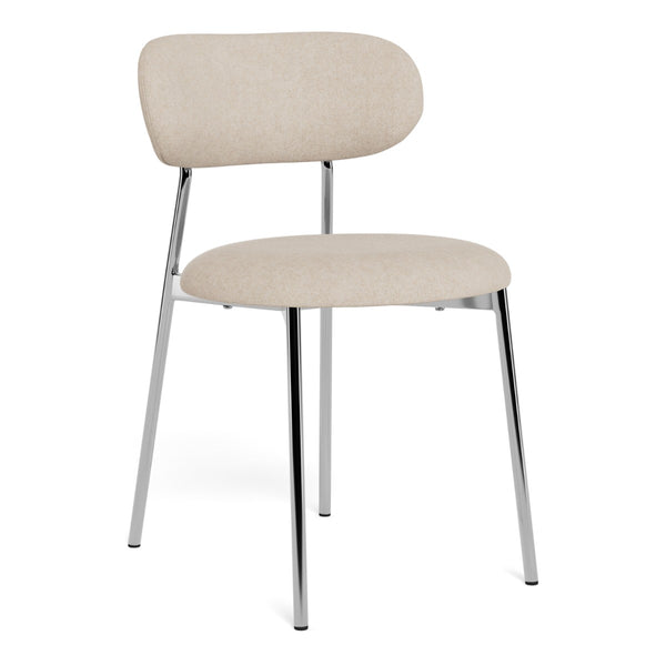 Lyric Dining Chair Sand Fabric & Chrome Base - Set of 2