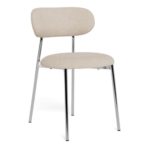 Lyric Dining Chair Sand Fabric & Chrome Base - Set of 2