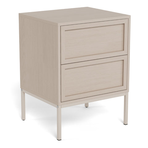 Palmdale Grey Bedside Table with 2 Drawers
