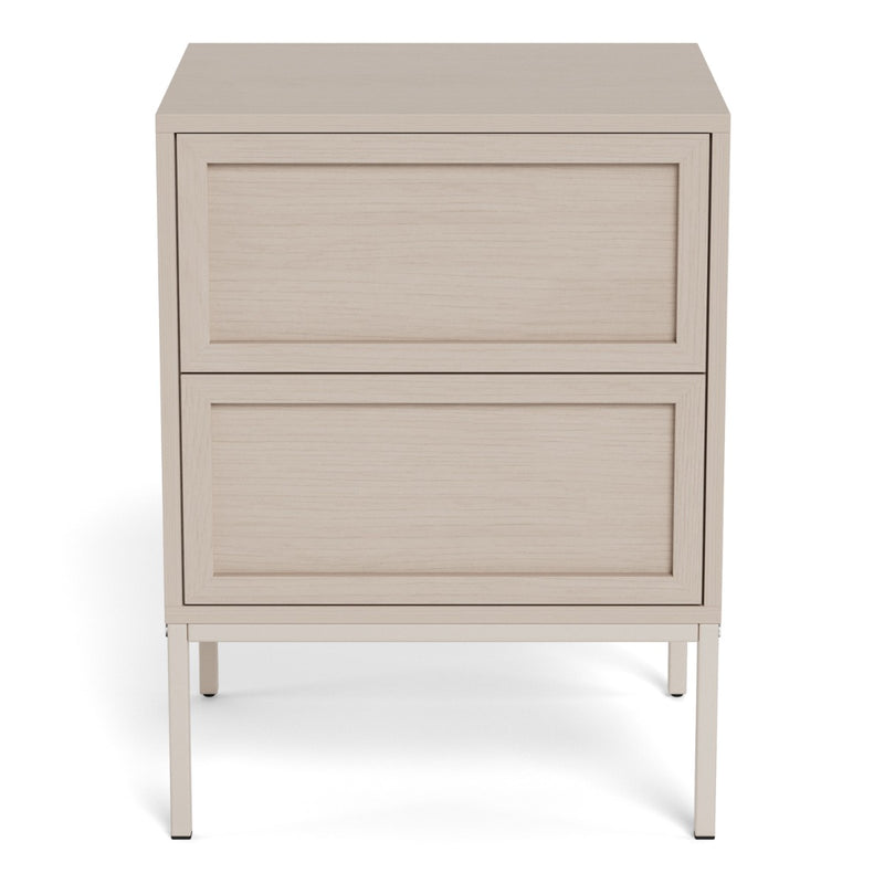 Palmdale Grey Bedside Table with 2 Drawers