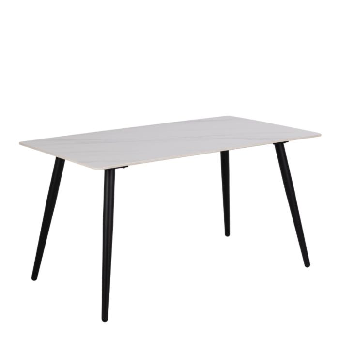 Wicklow Ceramic Dining Table Brown/Black 140x80cm