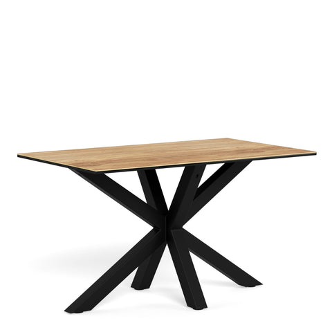 Heaven Dining Table with Wild Oak Ceramic Glass Top 135x80cm