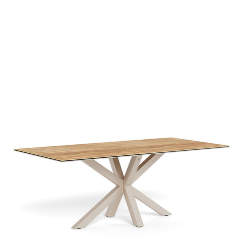 Heaven Dining Table - Wild Oak Ceramic Glass Top Grey 200x100cm