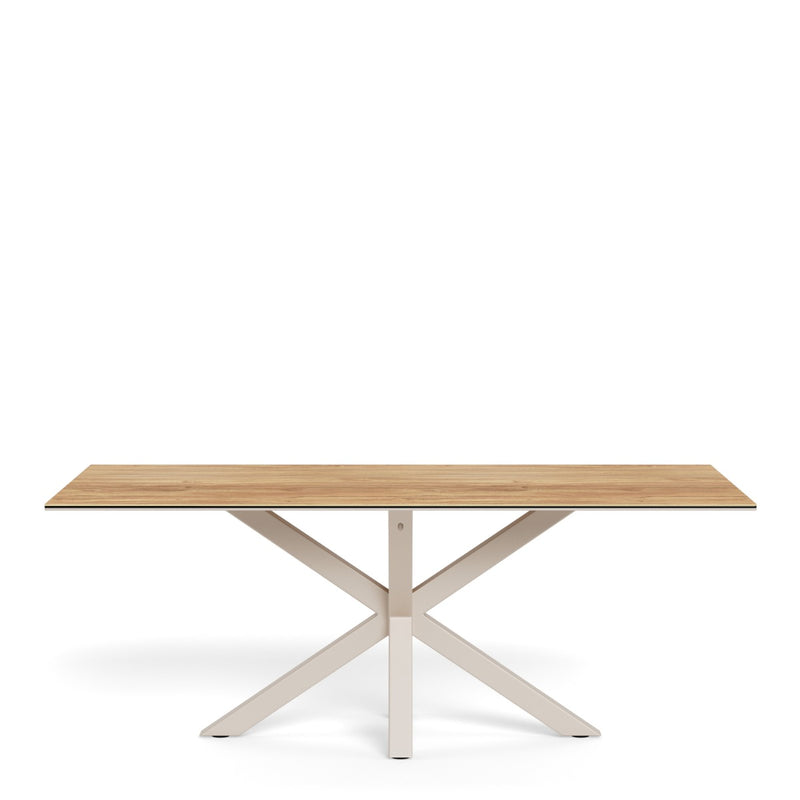 Heaven Dining Table - Wild Oak Ceramic Glass Top Grey 200x100cm