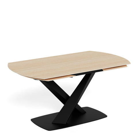 Morella Oval Extending Dining Table in Sand Ceramic 160–240cm
