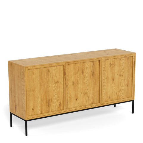 Palmdale 3 Door Sideboard in Wild Oak – Living Room Storage