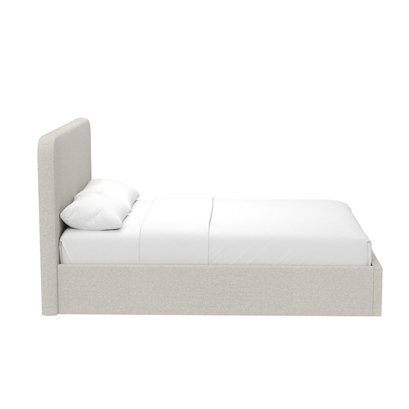 Walton Beige Fabric Small Double Ottoman Storage Bedframe