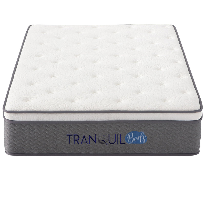 Tranquil Beds Trance Pocket Spring Euro Top Mattress - 33cm - 4ft6 Double Size