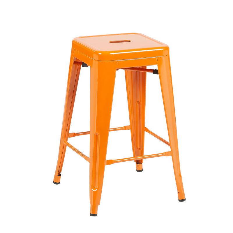 Bistro Pack Of 4 24 Orange Countertop Stools