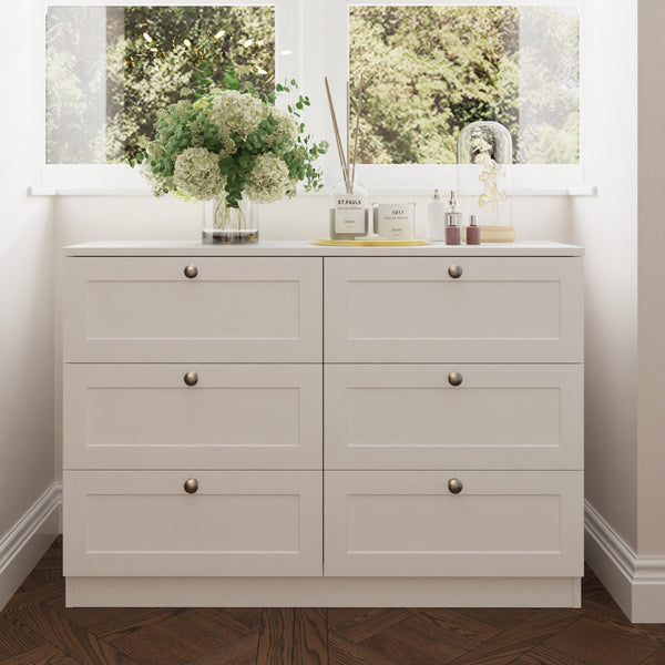 Artus Shaker 6 Drawer Chest Of Drawers Matt White